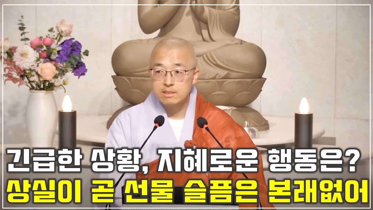 [65] (30초 후 시작)긴급한 상황일 때 지혜로운 행동이란? 상실이 곧 선물, 슬픔은 본래 없다