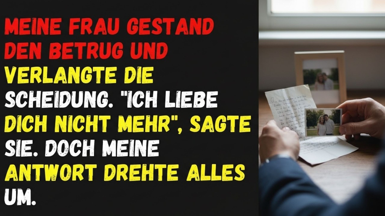 ⚡Meine Frau gestand den Betrug und verlangte die Scheidung   Ich liebe dich nicht mehr , sagte sie