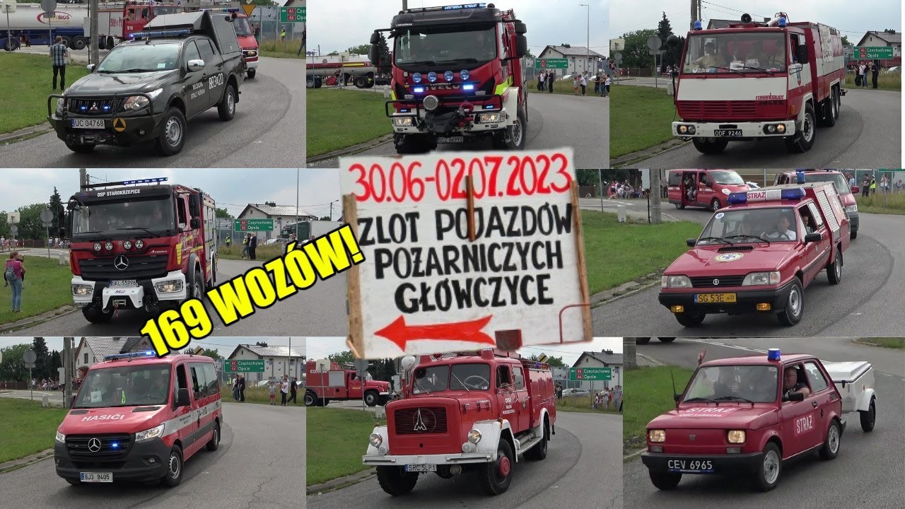 ALARMOWO 169 WOZÓW STRAŻACKICH! - XIII FIRE TRUCK SHOW GŁÓWCZYCE 2023!