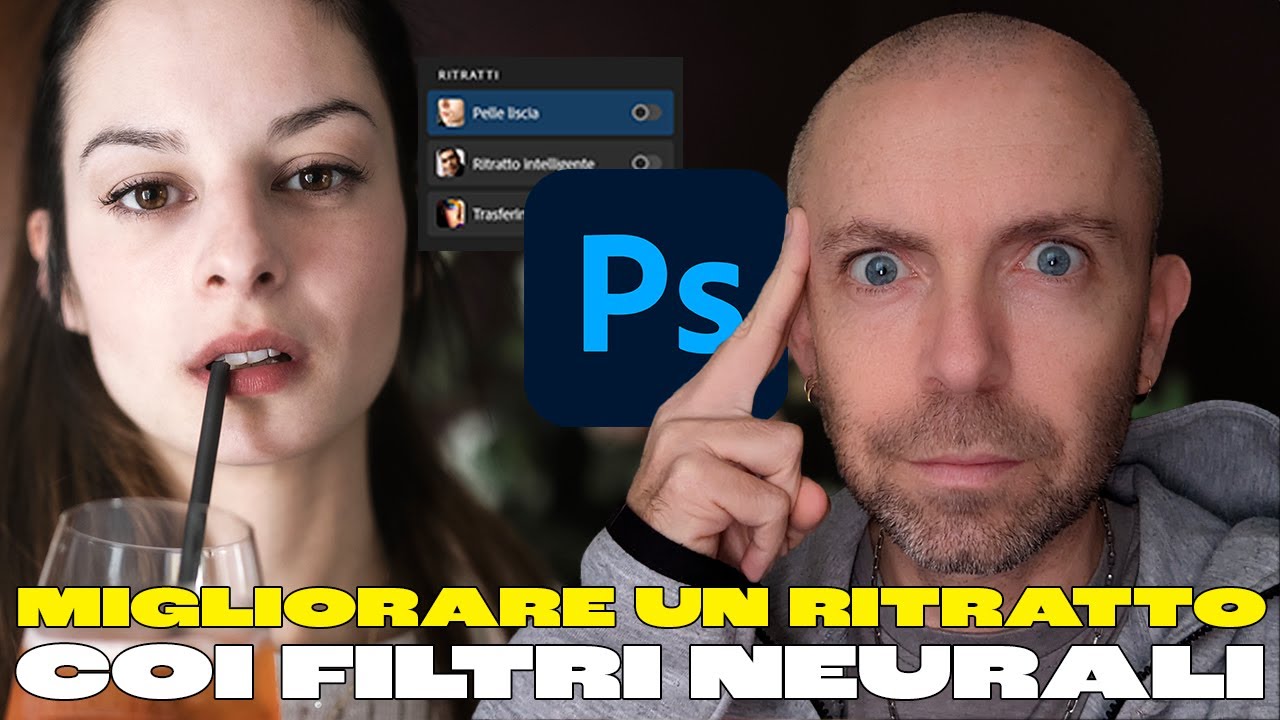 PHOTOSHOP 2024 - Migliorare un ritratto coi FILTRI NEURALI spiegato in modo semplice