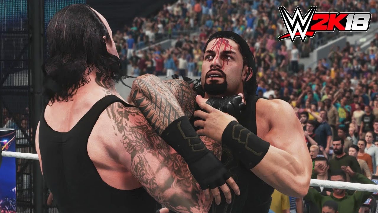 WWE 2K18 - Gameplay PS4 Pro / Xbox One The Undertaker vs Roman Reigns Wrestlemania 33 Day