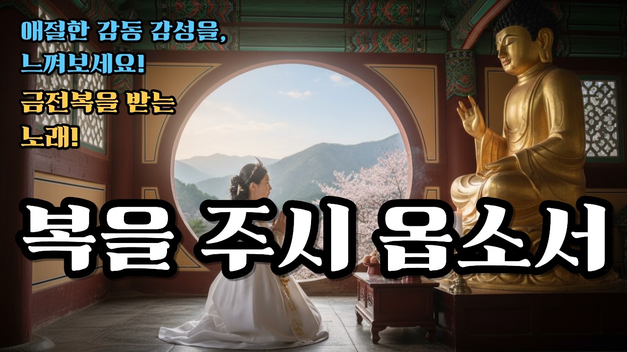 복을 주시 옵소서# 구독과 좋아요. 불교음악. AI음악. 명상.시니어영상.인생명언,삶의철학,