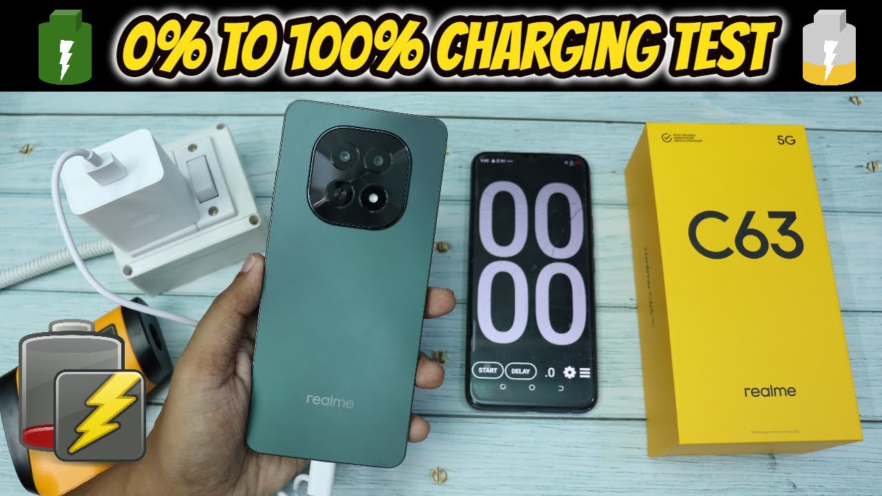 Realme C63 5G Charging Test | 0% to 100% Charging Test with 10W Box Charger | HINDI |