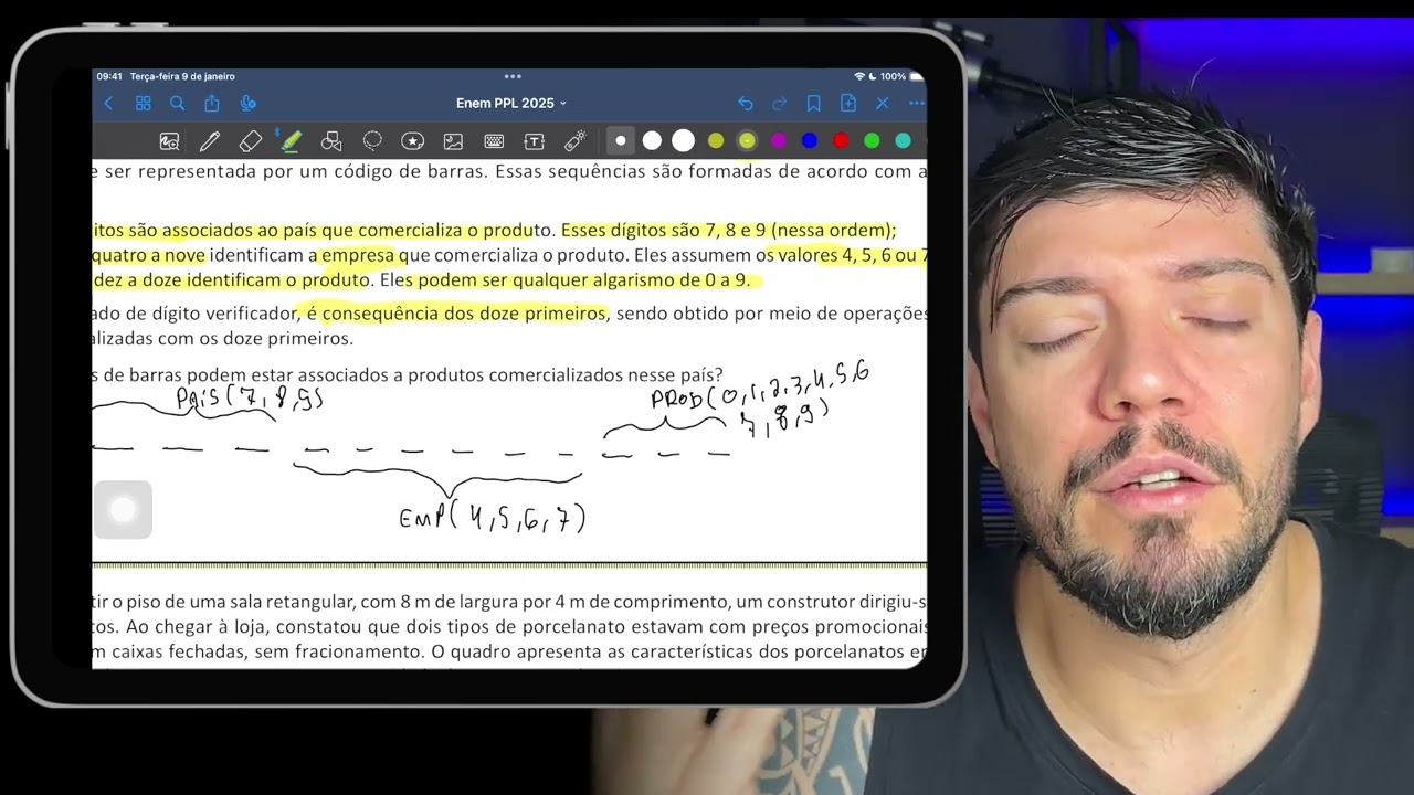 ENEM 2025 PPL - Em um país, todos os produtos comercializados estão associados a uma única sequência