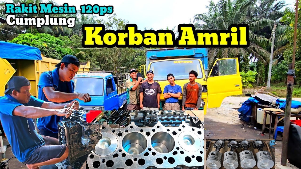 Korban Amril.. Rakit Mesin 120ps cumplung korban kemasukan amril