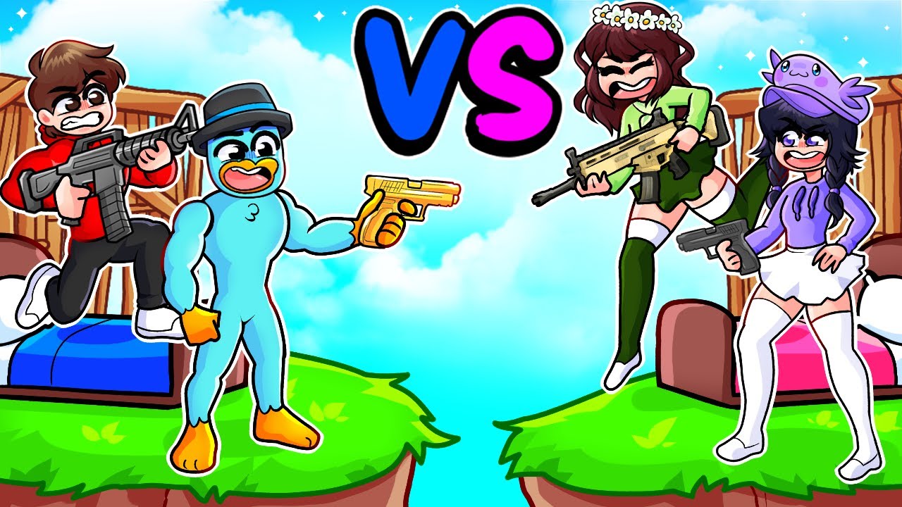 CHICOS vs CHICAS en Bedwars de Fortnite...