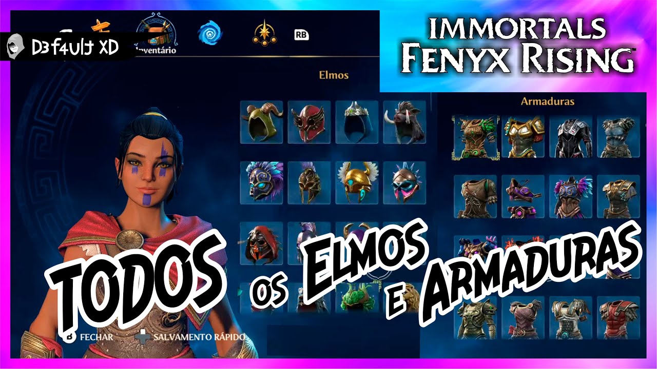 Immortals Fenyx Rising - TODAS as ARMADURAS e ELMOS + DLC 1 (All Armor)