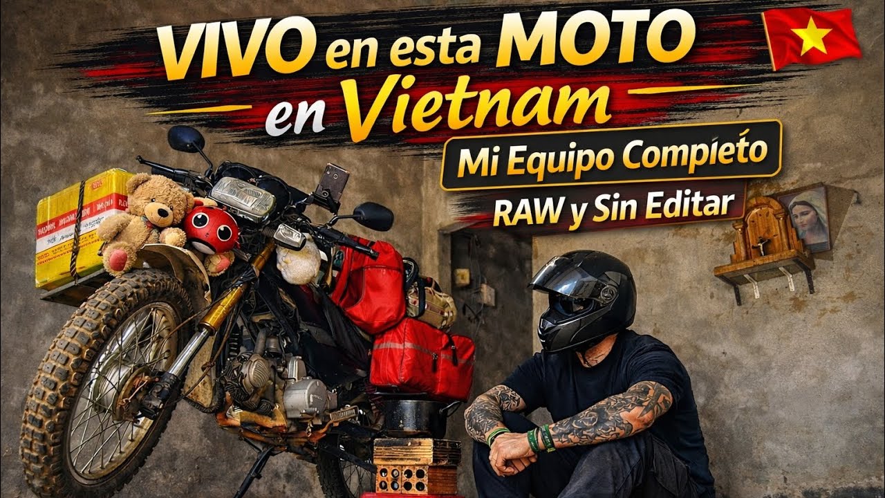 VIVO en esta MOTO en Vietnam 🇻🇳 | Mi Equipo Completo (RAW y Sin Editar)
