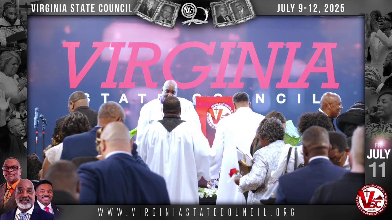 July 2025 Virginia State Council Friday Night Service featuring Bishop Delmar L. Jackson, II