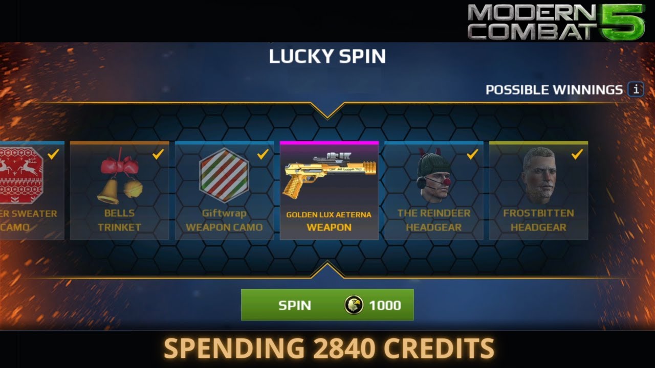 TRYING MY LUCK AT LUCKY SPIN I ICED SEVERANCE + GOLDEN LUX AETERNA I MODERN COMBAT 5