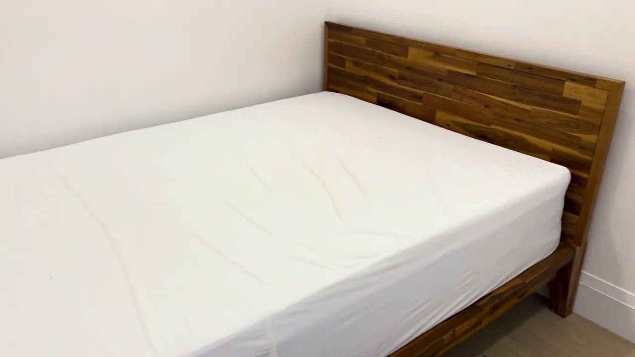 Overall Look of the Silk & Snow Wooden Bed Frame