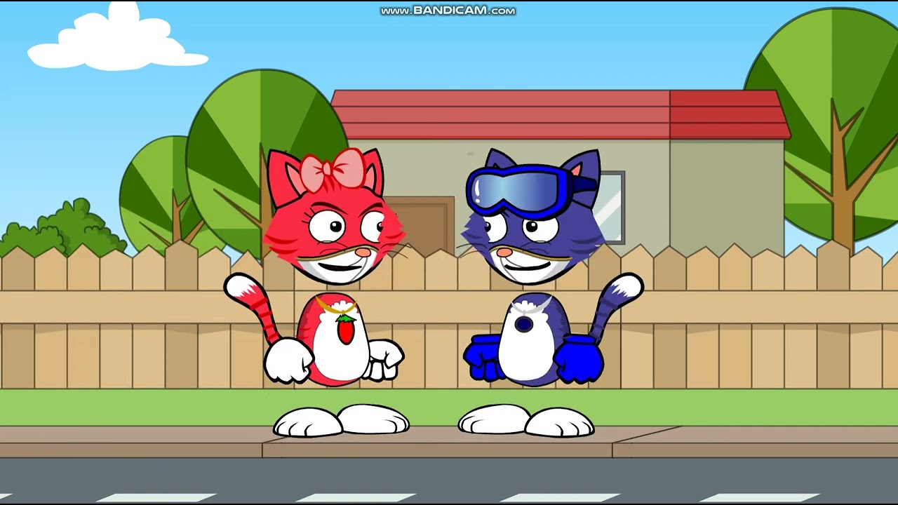Strawberry Cat And Blueberry Cat (The Blue Cat's Adventure) Joins The Fitzpatrick Family