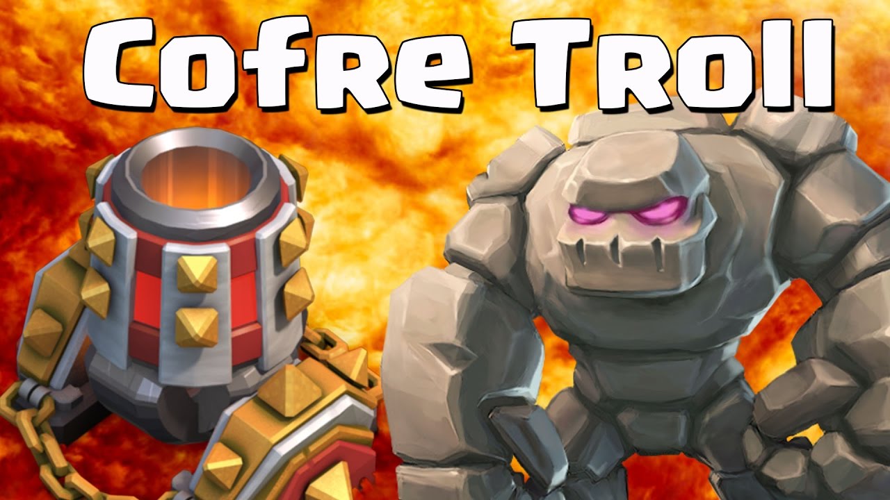 ¡¡GÓLEM Y MORTERO EN EL MISMO MAZO!! ¡¡OMG!! | El Cofre Troll | Clash Royale TheAlvaro845 | Español