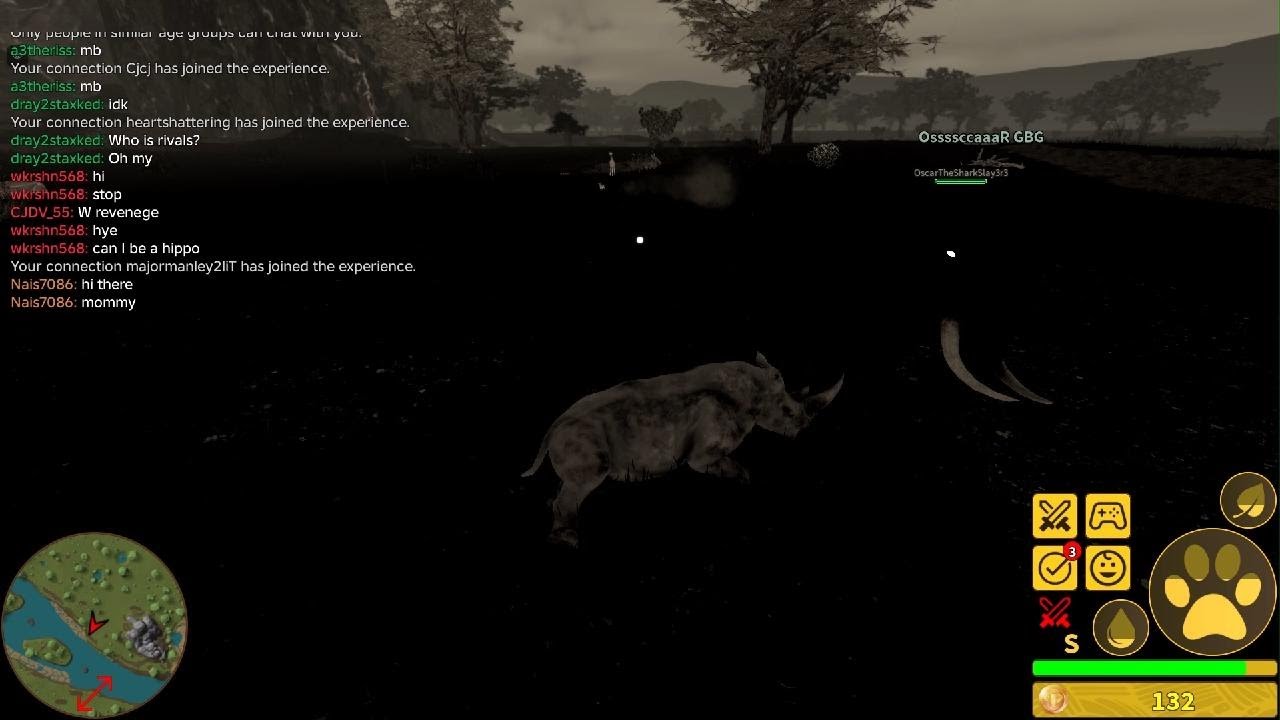 Kosing as rhino (part1) in Savannah life