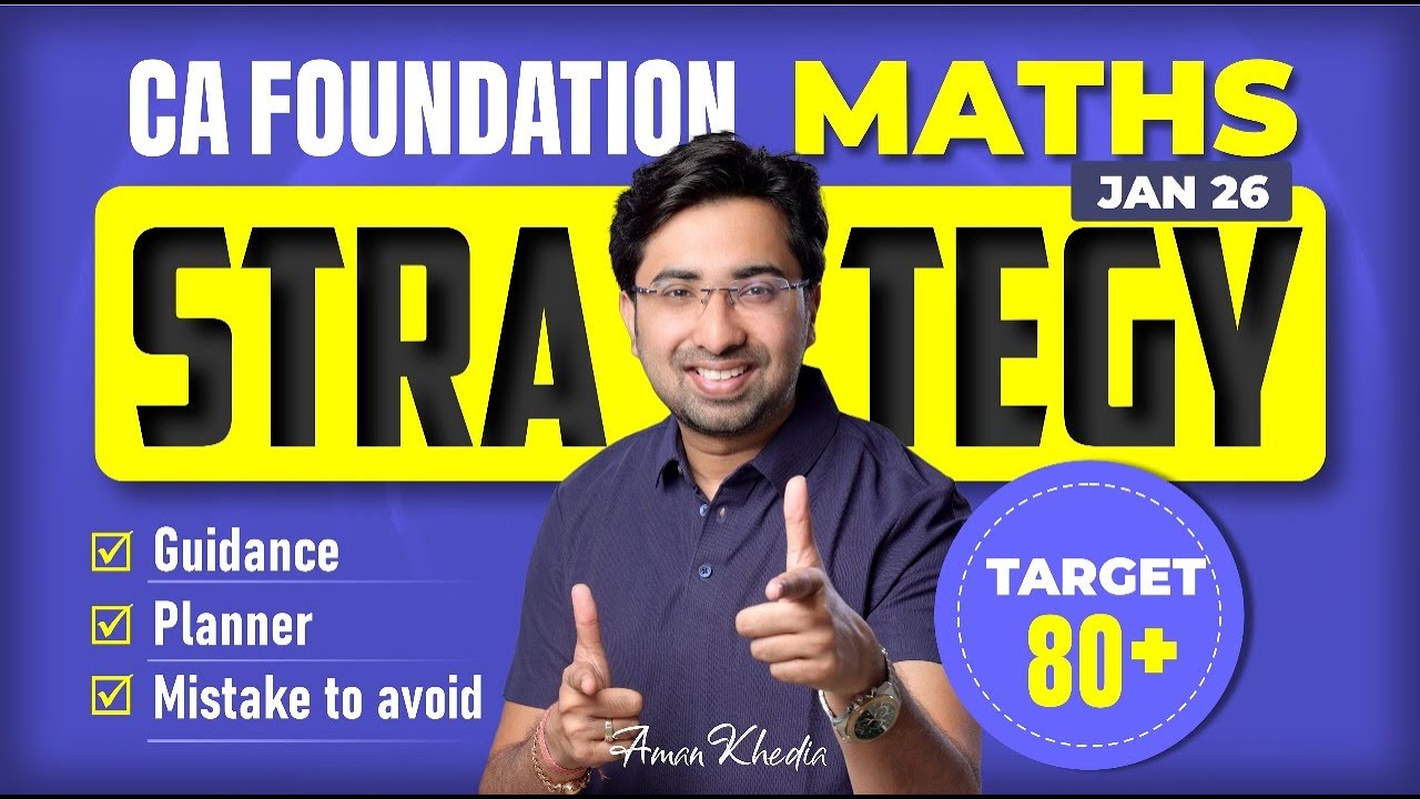 Didn&rsquo;t Score Well? Let&rsquo;s Restart & Target 80+ in CA Foundation Maths 💯 | Aman Khedia