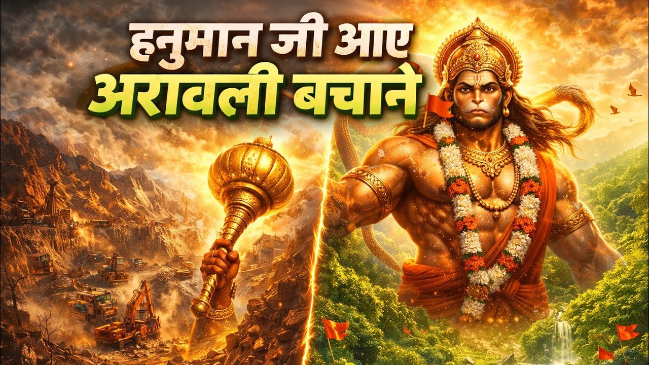 🚩 हनुमान जी आए अरावली बचाने | Powerful Hanuman Bhajan | Aravali Protection Song | Vallabh Song 