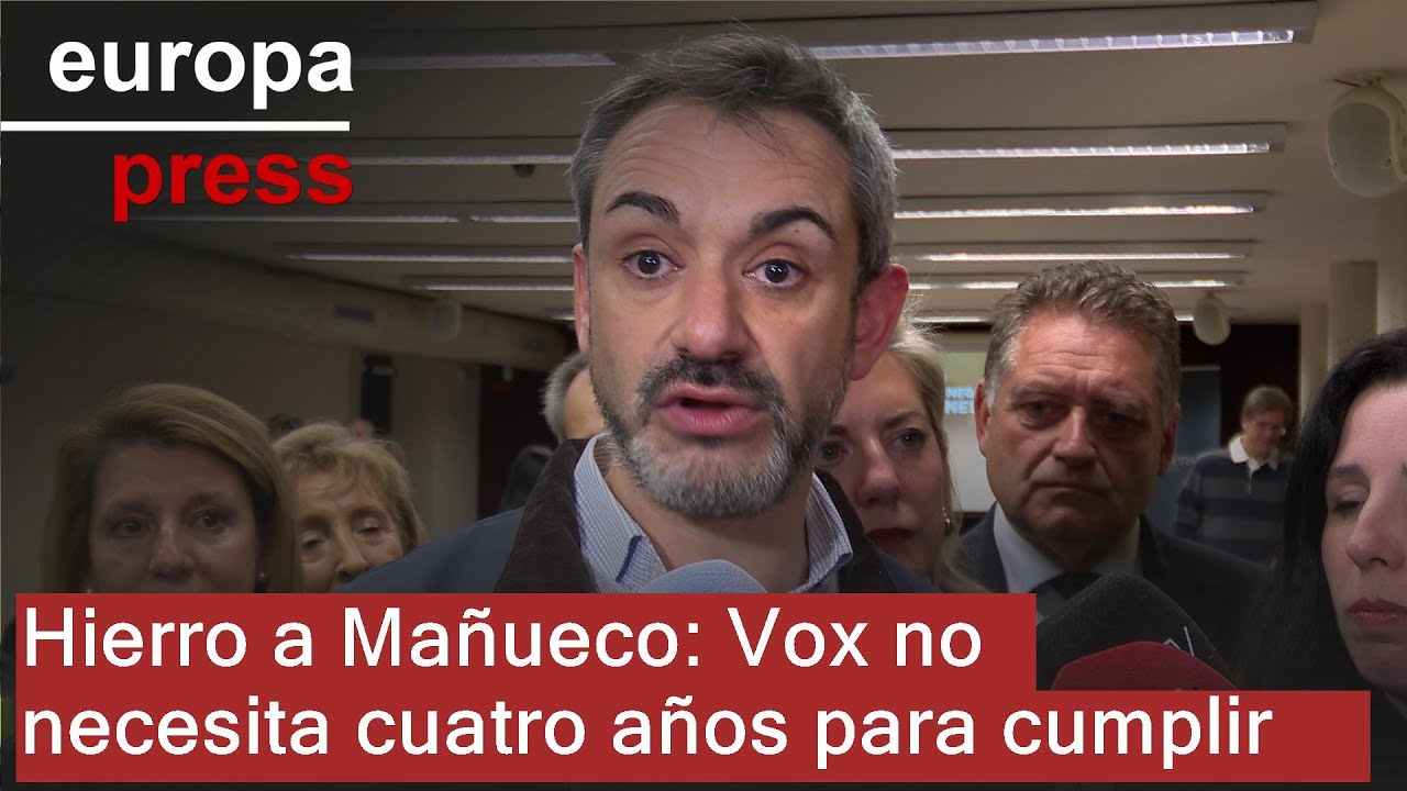 Hierro responde a Mañueco que a Vox no le hacen falta cuatro años para cumplir sus compromisos