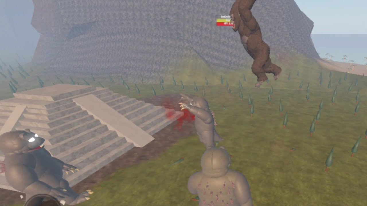 Old Minilla EX trio Vs max Kong 2017 -Tribute to Old Minilla EX - (ROBLOX KAIJU UNIVERSE)