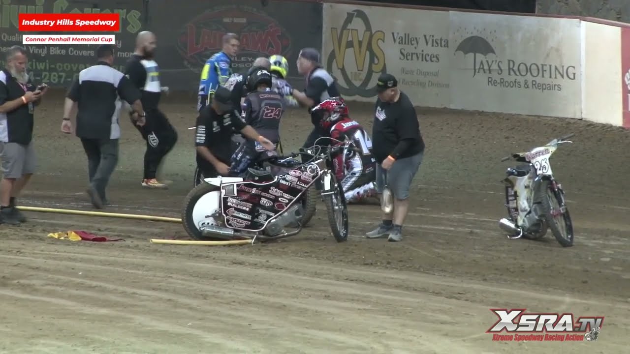 Раунд 1 - Заезд 2 на трассе Connor Penhall Memorial Cup Speedway 2022 #авария