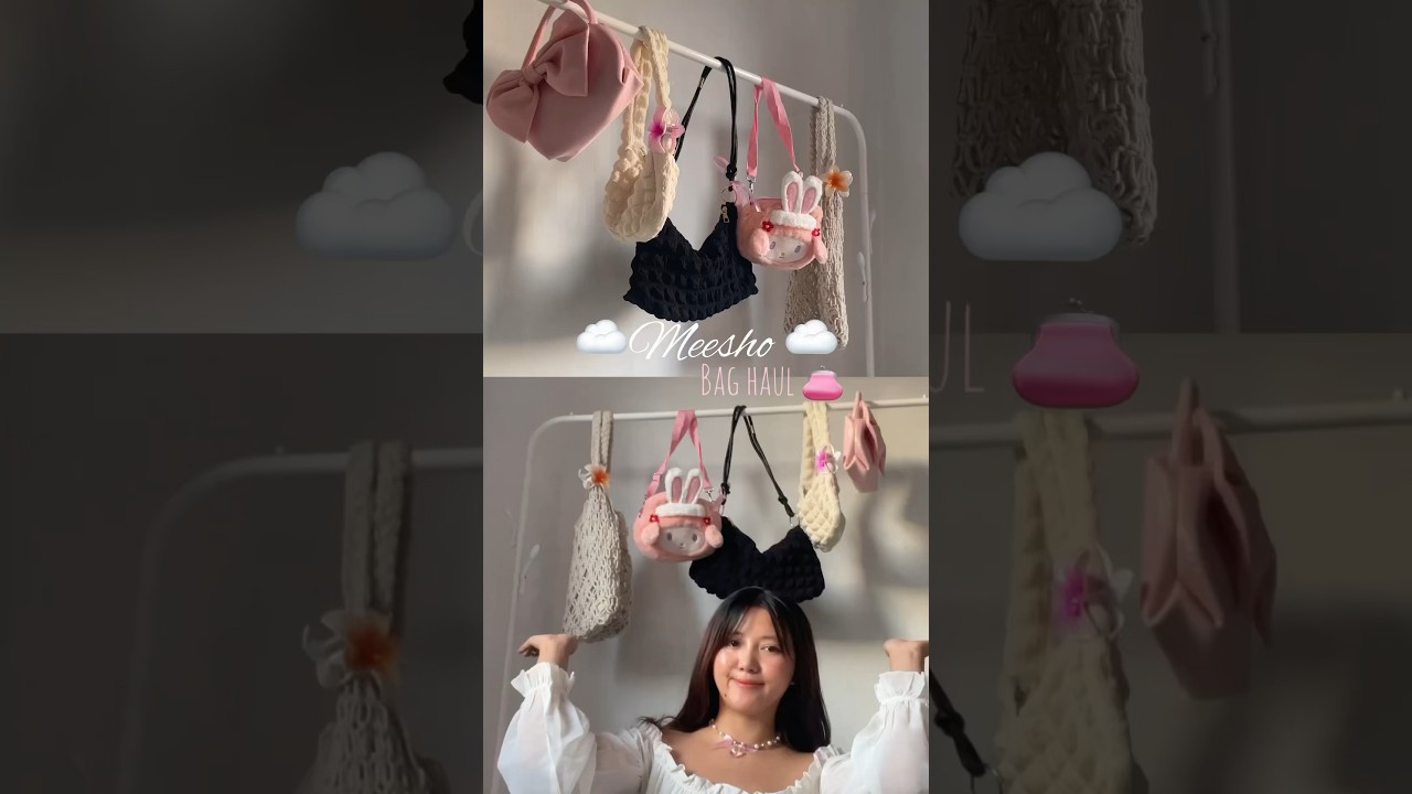 #meeshofinds Meesho Pinterest bags haul 👛🫧 #pinterestbag #meeshobags #foryou