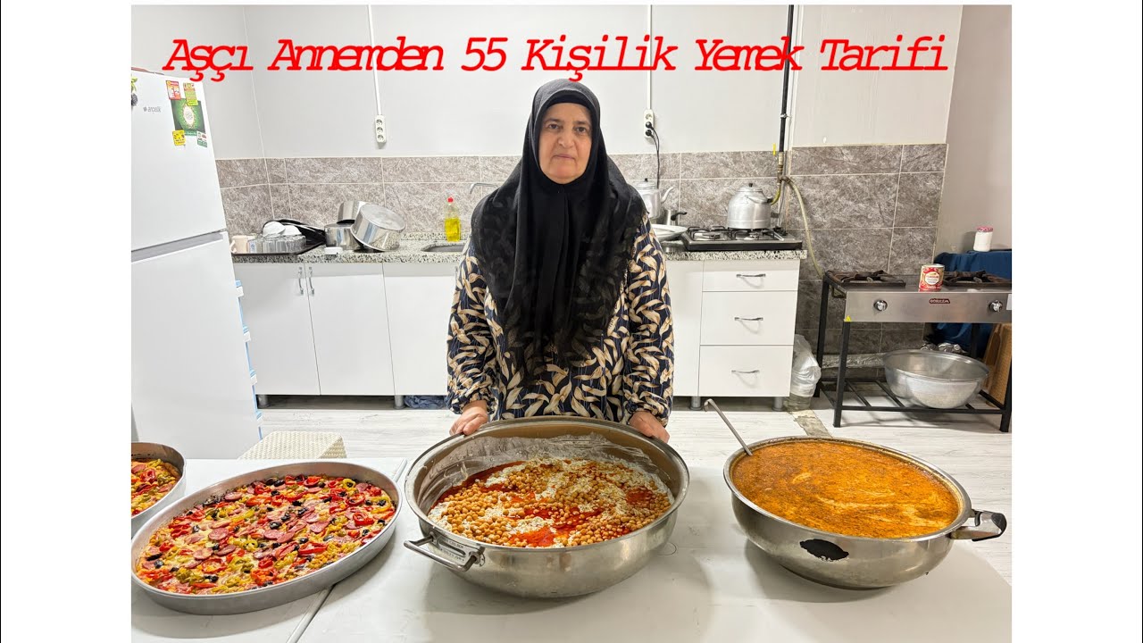 Aşçı Annemden 60 Kişilik Yemek Menüsü🍽️Pizza Tarifi🍕Kabak Yemeği