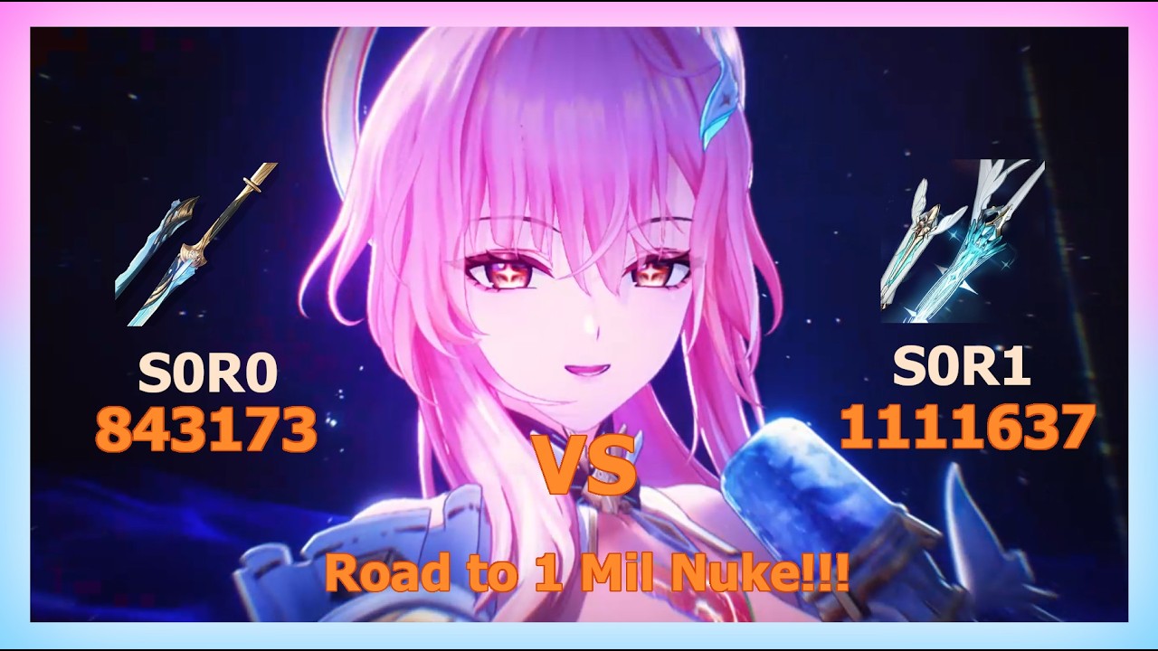 S0R0 vs S0R1 Aemeath Road to 1 Million Nuke Damage !!! | Wuthering Waves