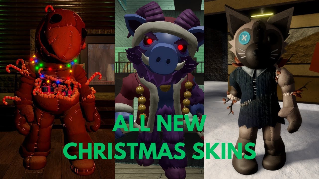 SHOWCASING ALL THE NEW CHRISTMAS SKINS IN PIGGY!!!