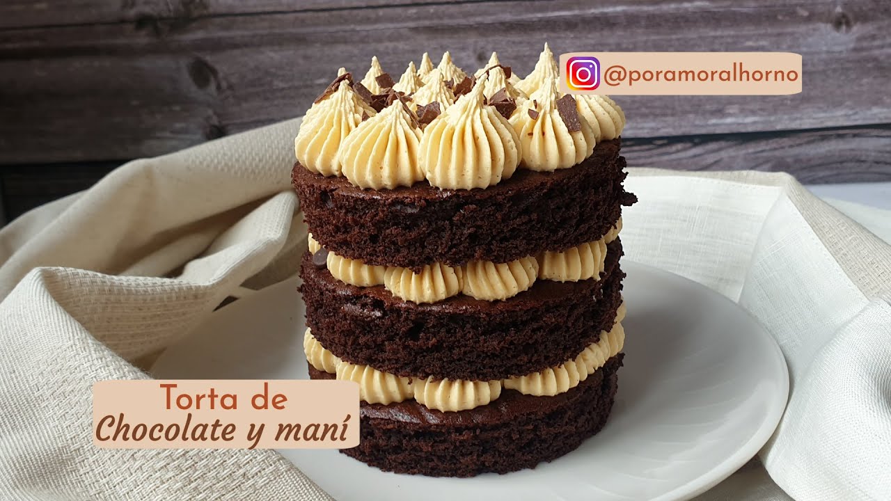 Torta rápida de chocolate y mantequilla de maní