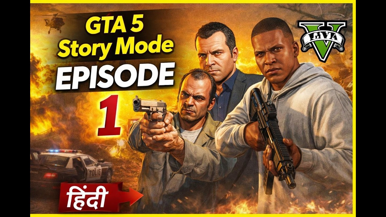GTA 5 Story Mode Episode 1 🔥 Calm Gameplay (Hindi)