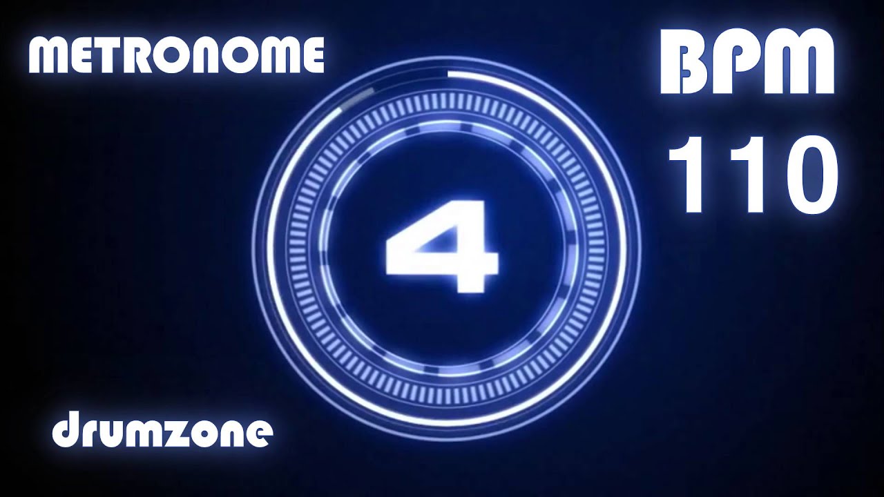 110 BPM - Metronome - Click & Voice ( 1 hour )