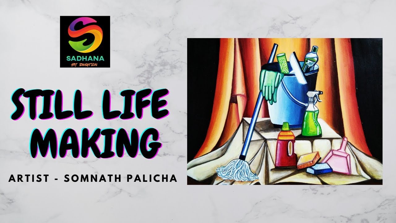 STILL LIFE MAKING | WORK FROM HOME | SWACHH BHARAT ABHIYAN STILL LIFE | OBJECT DRAWING | ACRYLIC