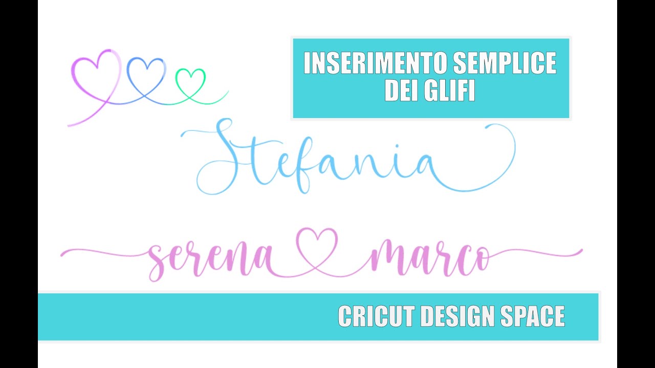 Come inserire i glifi su Cricut Design Space