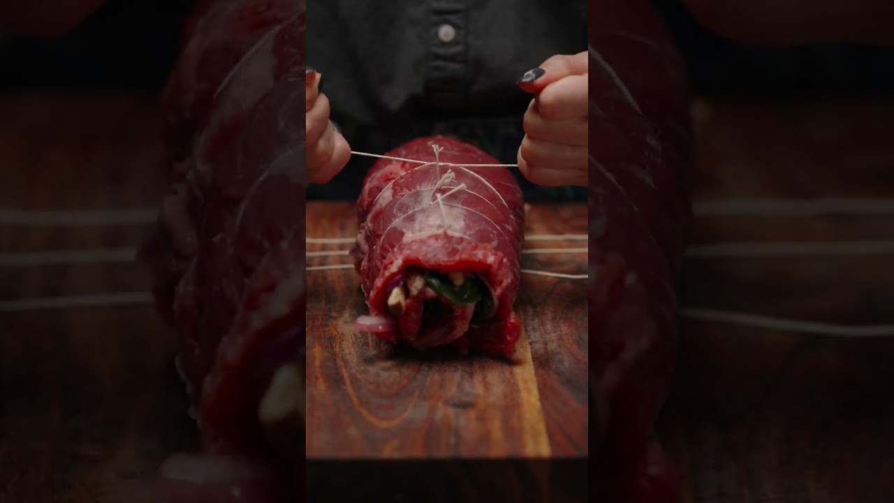 Рулет из Фланк-Стейка на Гриле