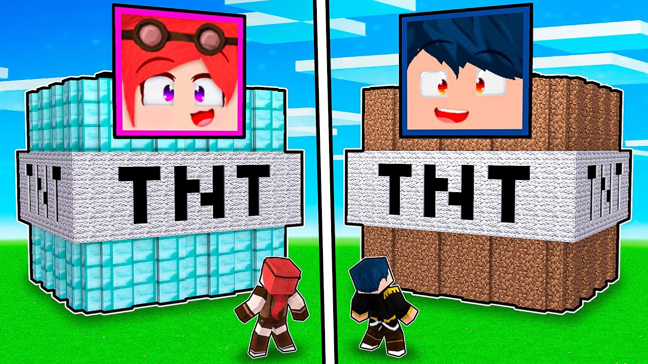 CASA TNT DA 1€ VS CASA TNT DA 1.000.000€! - MINECRAFT