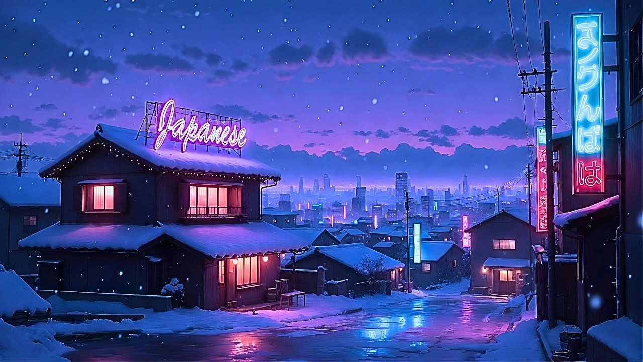 ❄️ Cozy Snow Night Lofi | Chill Beats to Study, Work & Focus | Stress Relief ☕