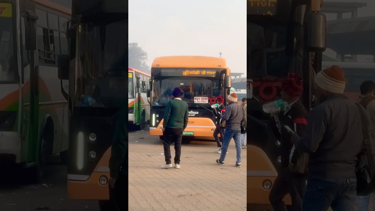 DELHI TO MATHURA BY ELECTRIC AC BUS Delhi kaushambi bus stand to mathura bus stand 