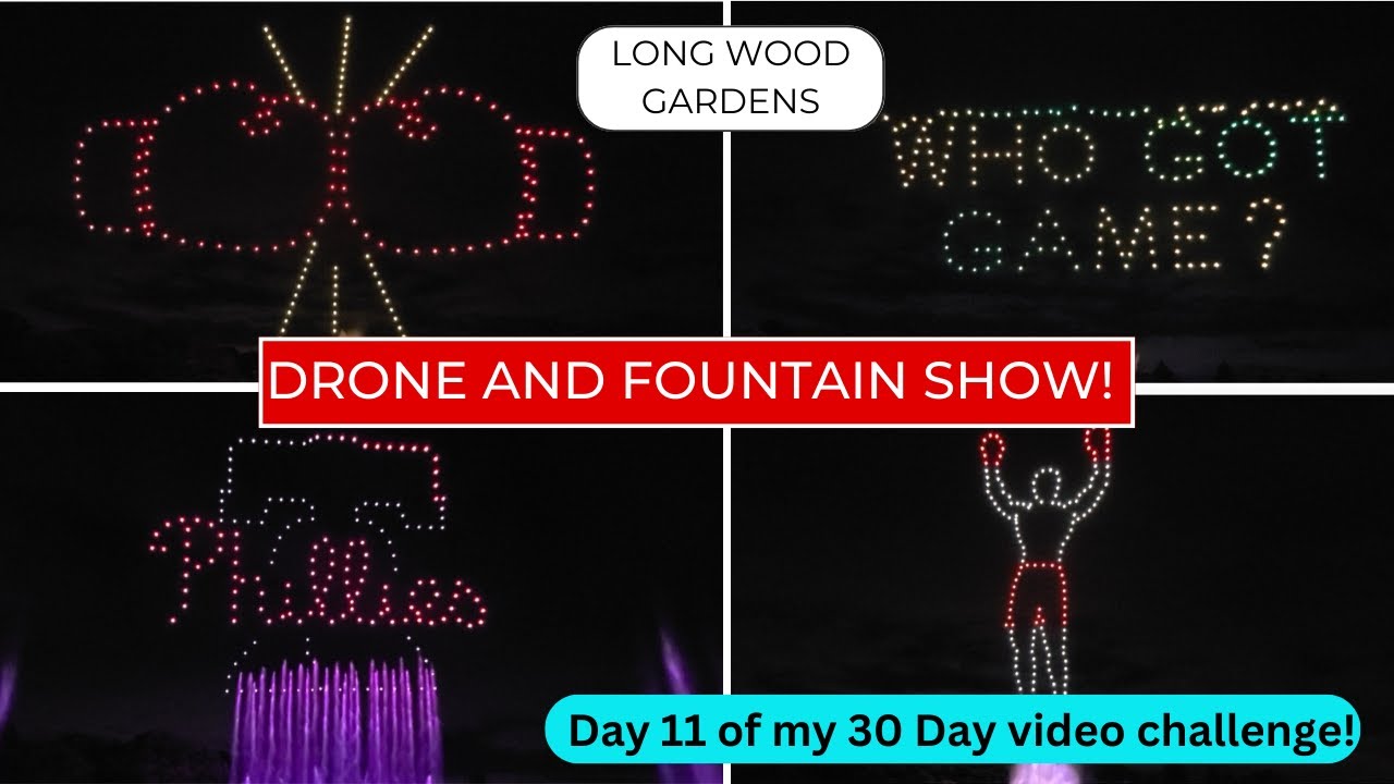 Drone and fountain show at Longwood Gardens