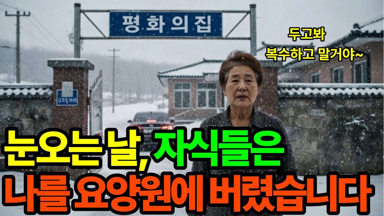 눈 오는 날, 자식들이 나를 요양원에 버렸습니다.