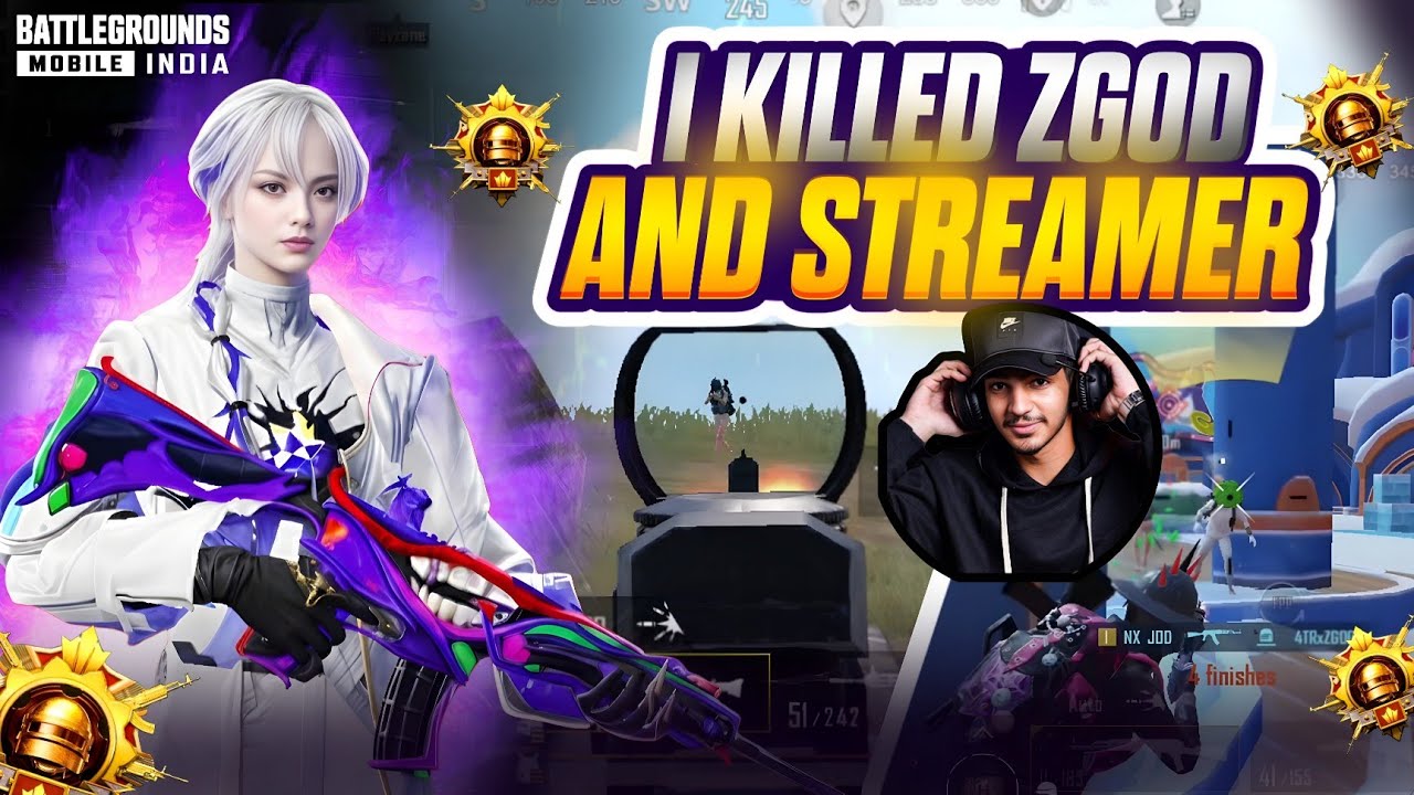 I Killed @ZGODGAMING |60 Fps Vs 120 |🔥Nx Jod Vs 6 Streamers |BGMI