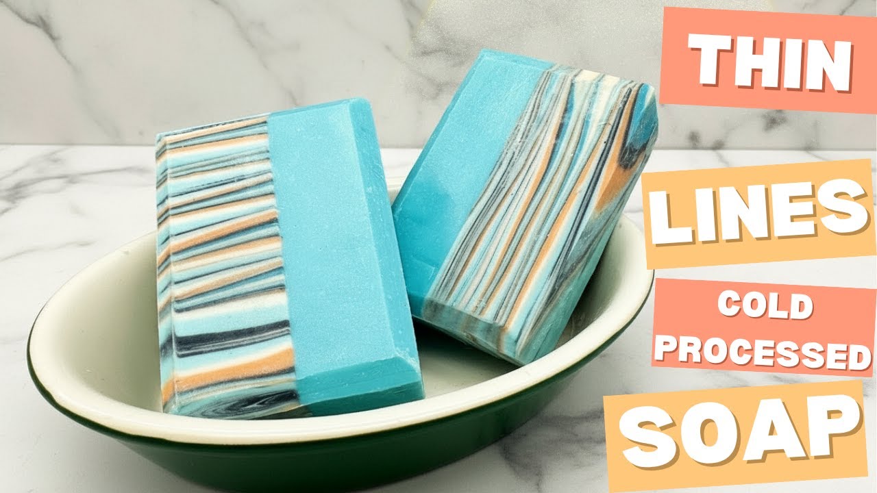 Thin Lines Cold Process Soap.  Including Recipe.