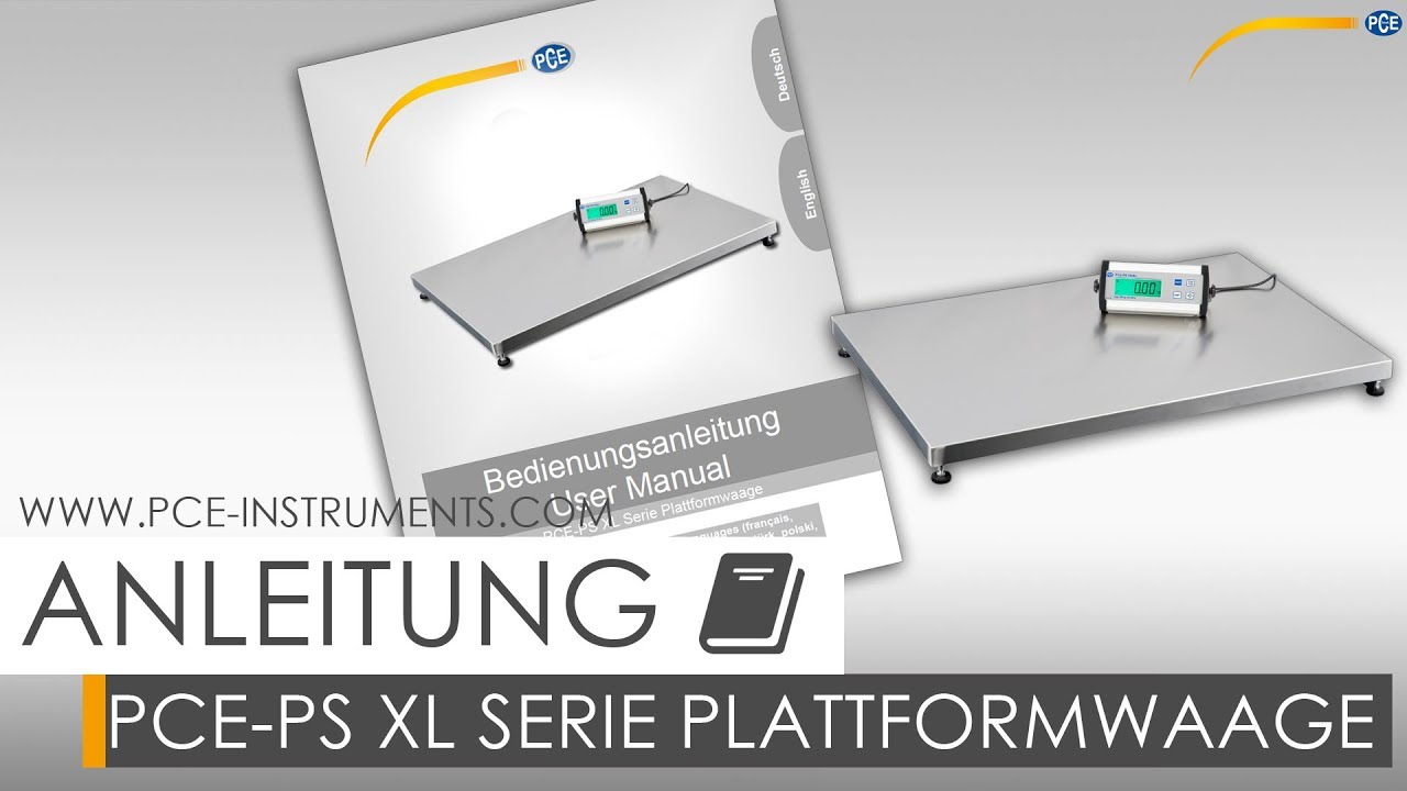 Bedienungsanleitung Industriewaage PCE-PS XL Serie