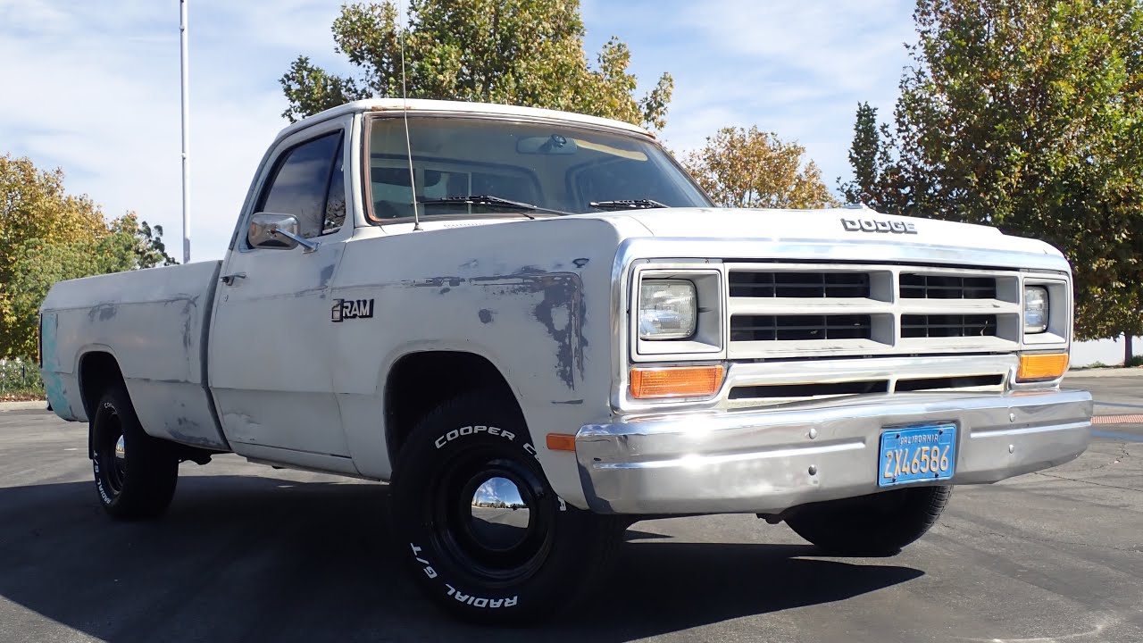 Super Clean 1986 Dodge Ram D100 Custom Slant Six 4 Speed 8 Foot Bed Ep. 1