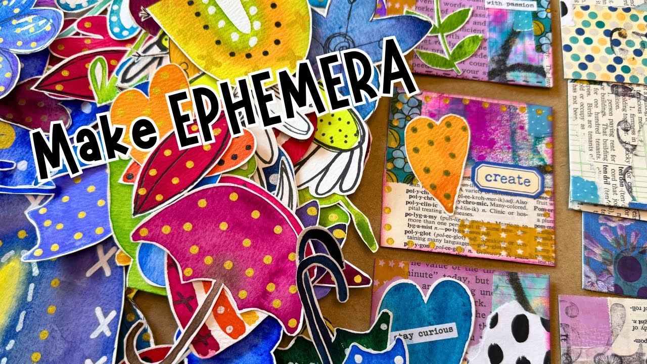 Let&rsquo;s Make EASY Junk Journal Ephemera and Embellishments! Collage with Me! 