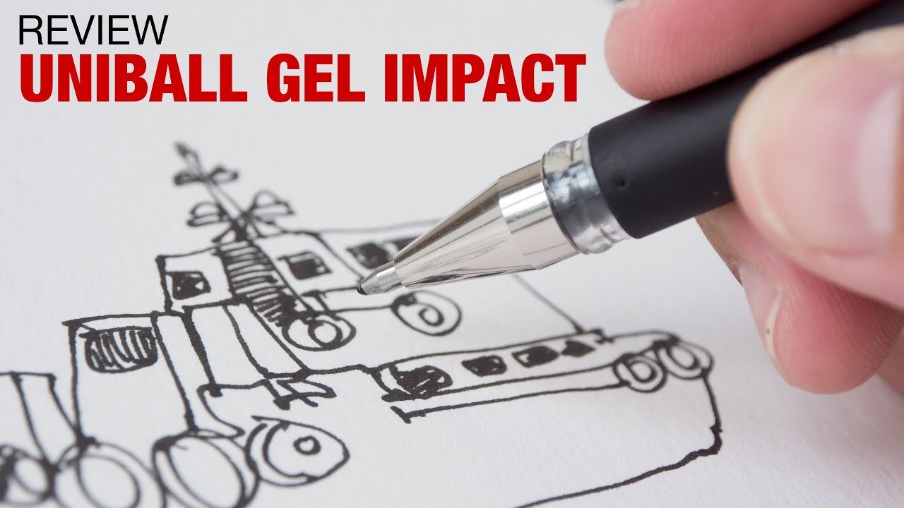 Обзор работы художника: Гелевая ручка Uniball Impact Pen