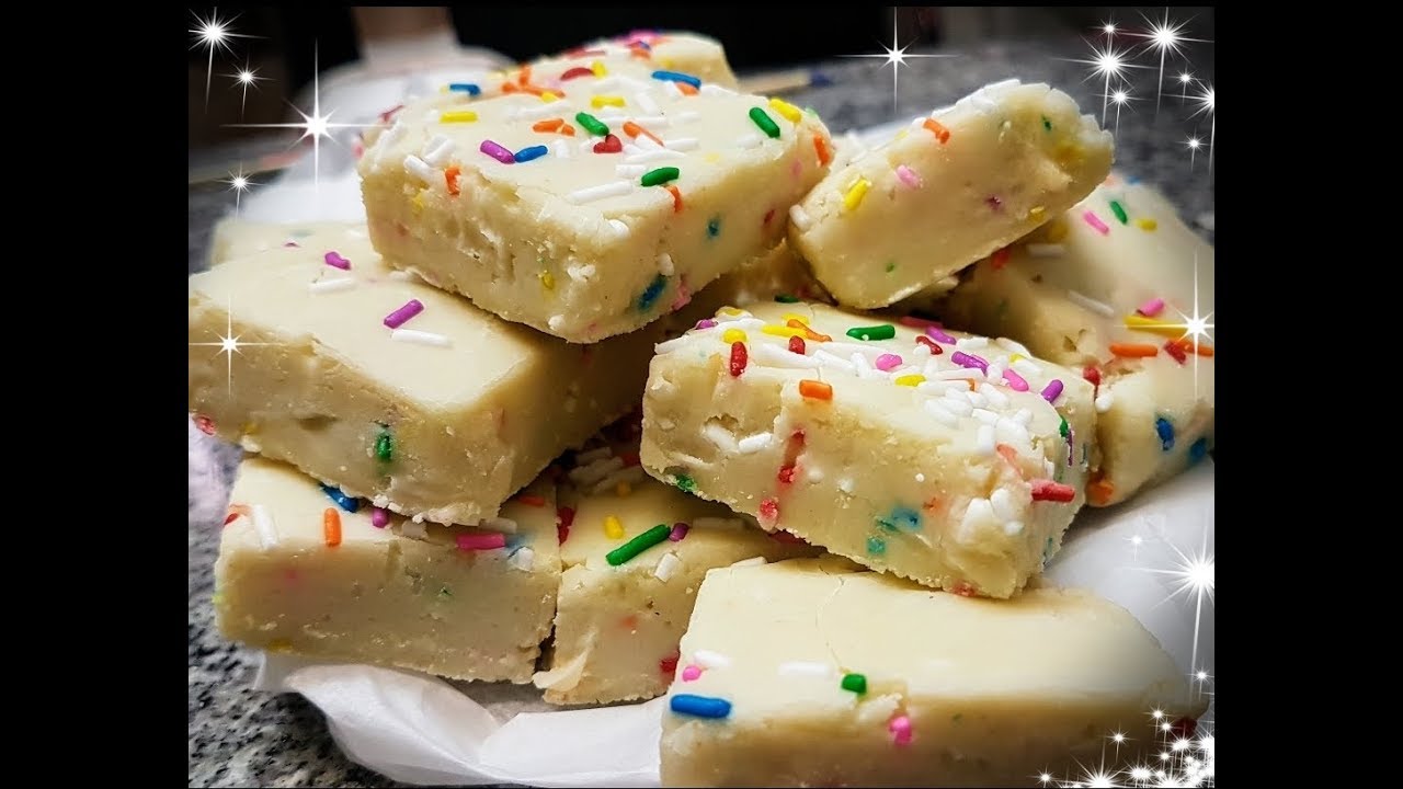 Cannabutter Birthday Cake Fudge
