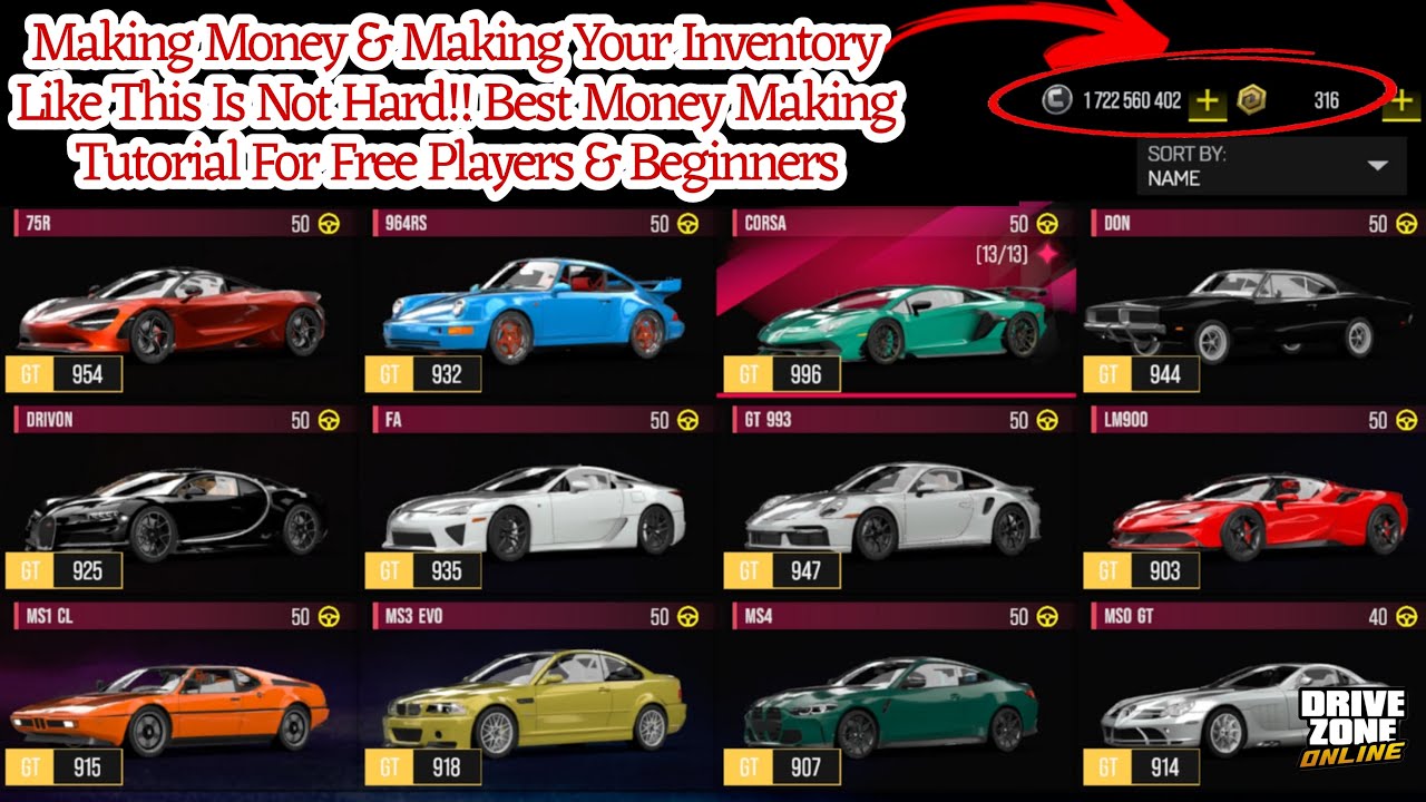 How to make Money & DZO in Drive Zone Online Version 1.2.0? | Tutorial for beginners & F2P Players