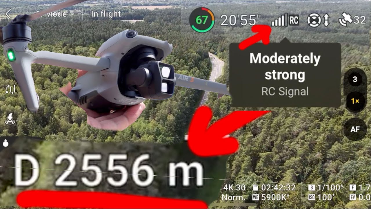 DJI Air 3 &mdash; тест дальности передачи O4 в Европе + разблокировка FCC