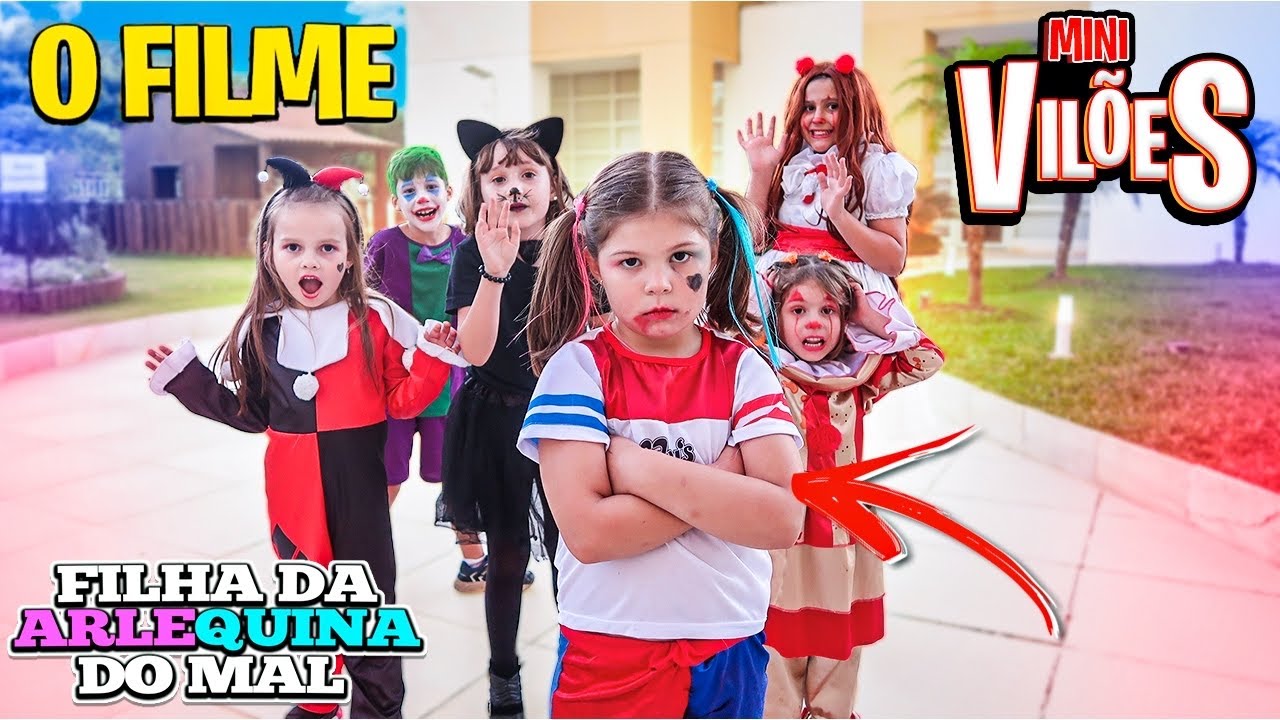 O FILME DA FILHA DA ARLEQUINA LAURINHA VIROU MALVADA E QUER ATACAR TODOS OS FILHOS DOS SUPER VILÕES