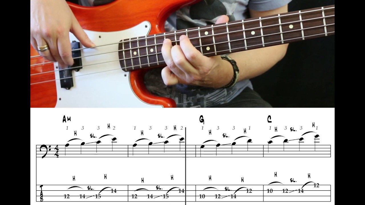 19-04 - C - Bass Technique - Hammer on & Slide Exercise