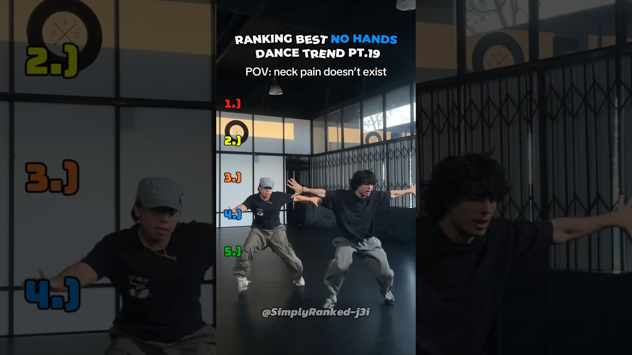 Топ-5 эпичных танцевальных трендов в TikTok без рук #nohands #danceedit #shorts